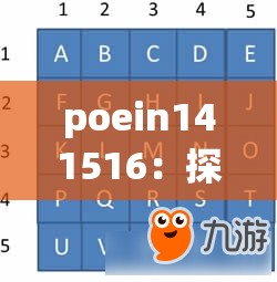 poein141516:探索未知世界的奇妙密码之旅 poein141516:探索未知世界的奇妙密码之旅
