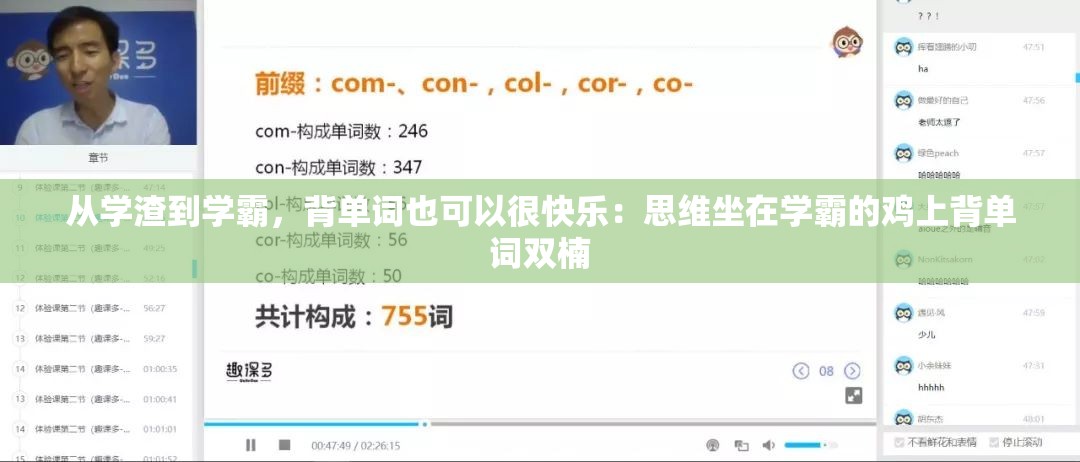 从学渣到学霸,背单词也可以很快乐:思维坐在学霸的鸡上背单词双楠 从学渣到学霸,背单词也可以很快乐:思维坐在学霸的鸡上背单词双楠