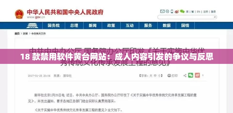 18 款禁用软件黄台网站：成年人内容引发的争议与反思