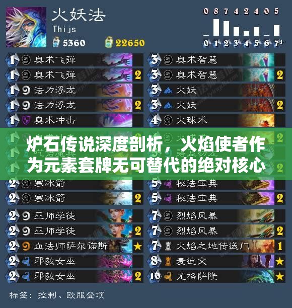 炉石传说深度剖析,火焰使者作为元素套牌无可替代的绝对核心 炉石传说深度剖析,火焰使者作为元素套牌无可替代的绝对核心