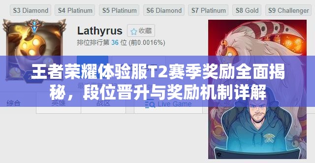 王者荣耀体验服T2赛季奖励全面揭秘,段位晋升与奖励机制详解 王者荣耀体验服T2赛季奖励全面揭秘,段位晋升与奖励机制详解