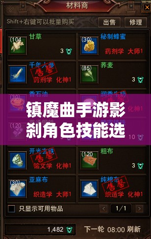 镇魔曲手游影刹角色技能选择搭配深度解析,策略制定与资源管理要点 镇魔曲手游影刹角色技能选择搭配深度解析,策略制定与资源管理要点
