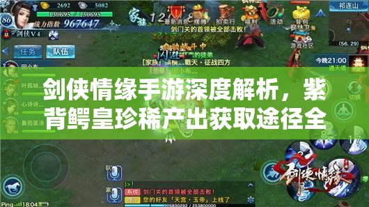 剑侠情缘手游深度解析,紫背鳄皇珍稀产出获取途径全揭秘 剑侠情缘手游深度解析,紫背鳄皇珍稀产出获取途径全揭秘